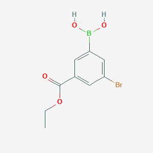 molecular formula C9H10BBrO4 B1418375 (3-溴-5-(乙氧羰基)苯基)硼酸 CAS No. 913835-88-8