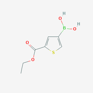 molecular formula C7H9BO4S B1418378 (5-(Ethoxycarbonyl)thiophen-3-yl)boronic acid CAS No. 957121-19-6