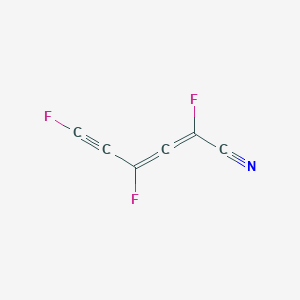 molecular formula C6F3N B14183787 2,4,6-Trifluorohexa-2,3-dien-5-ynenitrile CAS No. 923294-41-1