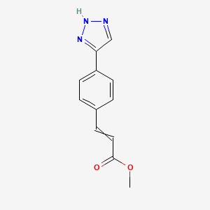 molecular formula C12H11N3O2 B14183795 Methyl 3-[4-(2H-1,2,3-triazol-4-yl)phenyl]prop-2-enoate CAS No. 917910-99-7