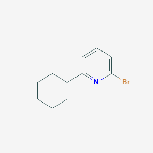 molecular formula C11H14BrN B14183811 2-Bromo-6-cyclohexylpyridine CAS No. 1017781-62-2