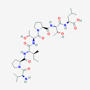 molecular formula C35H61N7O10 B14183827 L-Valyl-L-prolyl-L-isoleucyl-L-threonyl-L-prolyl-L-threonyl-L-leucine CAS No. 922713-44-8