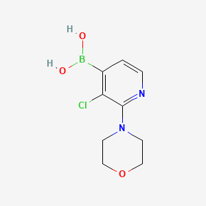 molecular formula C9H12BClN2O3 B1418384 (3-Chloro-2-morpholinopyridin-4-yl)boronic acid CAS No. 957061-04-0