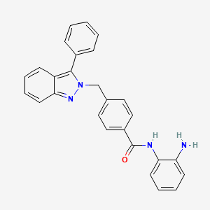 molecular formula C27H22N4O B14183884 N-(2-Aminophenyl)-4-[(3-phenyl-2H-indazol-2-yl)methyl]benzamide CAS No. 920315-38-4