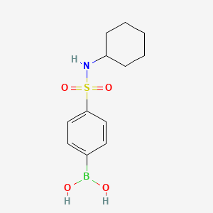 molecular formula C12H18BNO4S B1418391 (4-(N-Cyclohexylsulfamoyl)phenyl)boronic acid CAS No. 871329-66-7