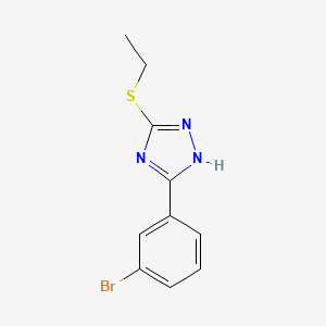molecular formula C10H10BrN3S B14183933 5-(3-Bromophenyl)-3-(ethylsulfanyl)-1H-1,2,4-triazole CAS No. 924663-96-7