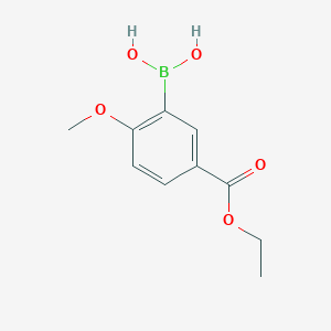 molecular formula C10H13BO5 B1418395 5-(乙氧羰基)-2-甲氧基苯硼酸 CAS No. 957062-53-2