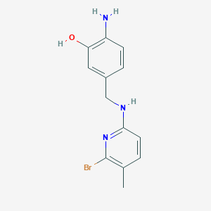 molecular formula C13H14BrN3O B14183953 2-Amino-5-{[(6-bromo-5-methylpyridin-2-yl)amino]methyl}phenol CAS No. 920511-96-2