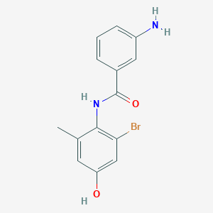 molecular formula C14H13BrN2O2 B14183989 3-Amino-N-(2-bromo-4-hydroxy-6-methylphenyl)benzamide CAS No. 917924-06-2