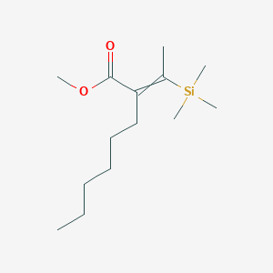 molecular formula C14H28O2Si B14183992 Methyl 2-[1-(trimethylsilyl)ethylidene]octanoate CAS No. 835652-82-9