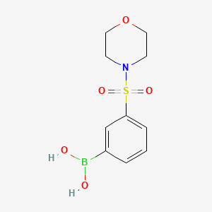 molecular formula C10H14BNO5S B1418402 3-(Morpholin-4-ylsulphonyl)benzeneboronic acid CAS No. 871329-60-1