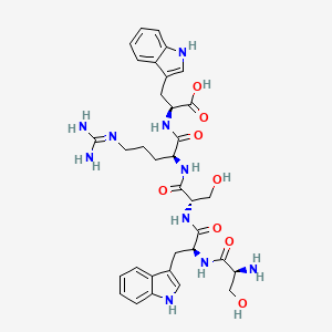 molecular formula C34H44N10O8 B14184022 L-Seryl-L-tryptophyl-L-seryl-N~5~-(diaminomethylidene)-L-ornithyl-L-tryptophan CAS No. 838887-53-9