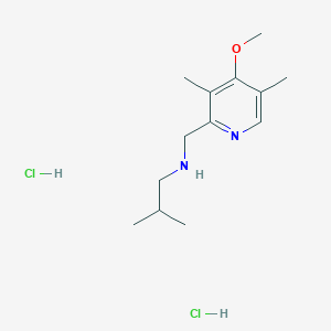 N-[(4-methoxy-3,5-dimethylpyridin-2-yl)methyl]-2-methylpropan-1-amine dihydrochloride