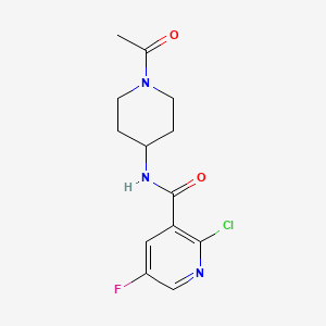 molecular formula C13H15ClFN3O2 B14184042 N-(1-Acetylpiperidin-4-yl)-2-chloro-5-fluoropyridine-3-carboxamide CAS No. 833483-50-4