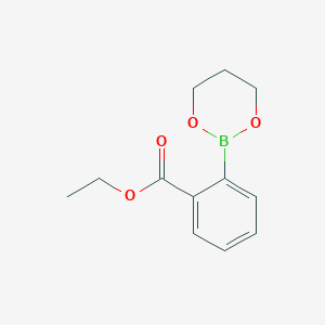 molecular formula C12H15BO4 B1418406 2-(1,3,2-二氧杂硼环-2-基)苯甲酸乙酯 CAS No. 850567-60-1