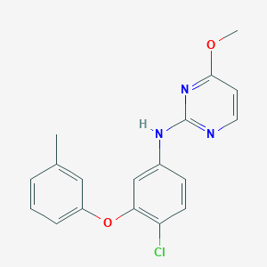molecular formula C18H16ClN3O2 B14184064 N-[4-Chloro-3-(3-methylphenoxy)phenyl]-4-methoxypyrimidin-2-amine CAS No. 915774-25-3