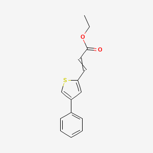 molecular formula C15H14O2S B14184076 Ethyl 3-(4-phenylthiophen-2-yl)prop-2-enoate CAS No. 923261-73-8