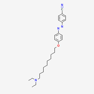 molecular formula C27H38N4O B14184094 4-[(E)-(4-{[10-(Diethylamino)decyl]oxy}phenyl)diazenyl]benzonitrile CAS No. 874443-11-5