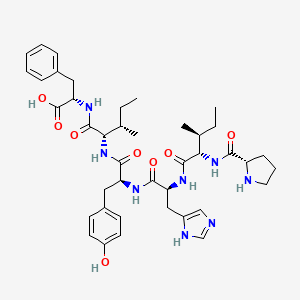 molecular formula C41H56N8O8 B14184117 L-Prolyl-L-isoleucyl-L-histidyl-L-tyrosyl-L-isoleucyl-L-phenylalanine CAS No. 845527-09-5