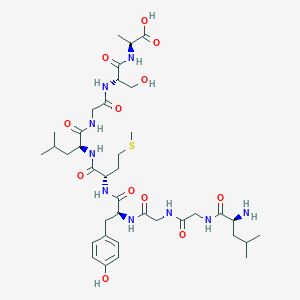 molecular formula C38H61N9O12S B14184147 L-Leucylglycylglycyl-L-tyrosyl-L-methionyl-L-leucylglycyl-L-seryl-L-alanine CAS No. 921202-58-6
