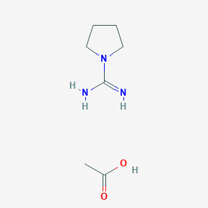 molecular formula C7H15N3O2 B1418423 Pyrrolidine-1-carboximidamide acetate CAS No. 91983-81-2