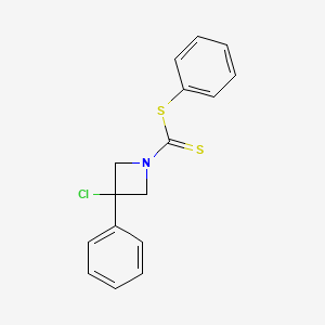 molecular formula C16H14ClNS2 B14184251 Phenyl 3-chloro-3-phenylazetidine-1-carbodithioate CAS No. 926021-27-4