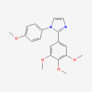 molecular formula C19H20N2O4 B14184274 1-(4-Methoxyphenyl)-2-(3,4,5-trimethoxyphenyl)imidazole CAS No. 882971-09-7