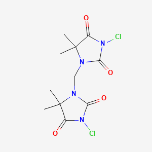 molecular formula C11H14Cl2N4O4 B14184280 1,1'-Methylenebis(3-chloro-5,5-dimethylimidazolidine-2,4-dione) CAS No. 858789-61-4