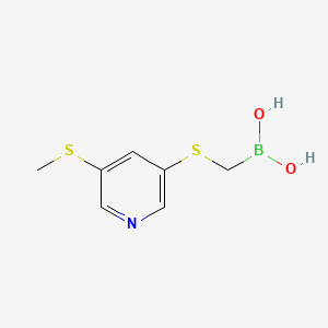 (5-(Methylthio)pyridin-3-ylthio)methylboronic acid