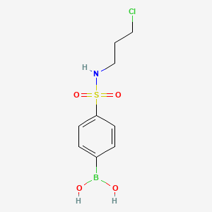molecular formula C9H13BClNO4S B1418434 N-(3-Chloropropyl) 4-boronobenzenesulfonamide CAS No. 874219-48-4