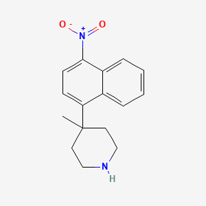 molecular formula C16H18N2O2 B14184341 Piperidine, 4-methyl-4-(4-nitro-1-naphthalenyl)- CAS No. 870888-38-3