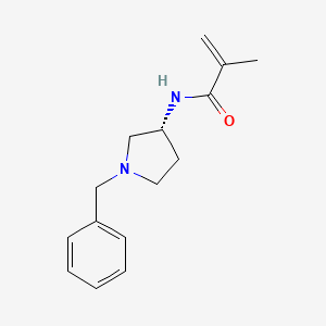 molecular formula C15H20N2O B14184345 N-[(3R)-1-benzylpyrrolidin-3-yl]-2-methylprop-2-enamide CAS No. 919792-46-4