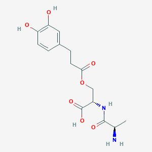 molecular formula C15H20N2O7 B14184361 D-Alanyl-O-[3-(3,4-dihydroxyphenyl)propanoyl]-L-serine CAS No. 921933-91-7