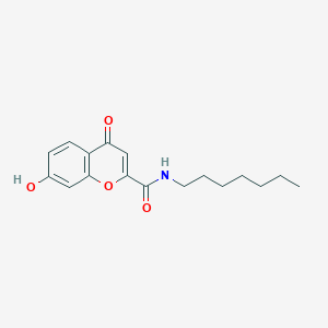 molecular formula C17H21NO4 B14184374 N-Heptyl-7-hydroxy-4-oxo-4H-1-benzopyran-2-carboxamide CAS No. 919120-88-0