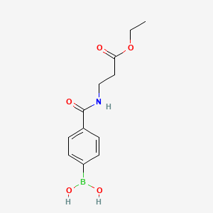 molecular formula C12H16BNO5 B1418439 Ethyl 3-(4-boronobenzamido)propionate CAS No. 850568-19-3