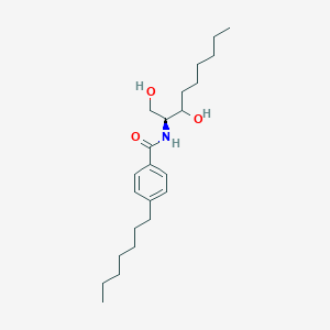 molecular formula C23H39NO3 B14184415 N-[(2S)-1,3-Dihydroxynonan-2-yl]-4-heptylbenzamide CAS No. 920277-57-2