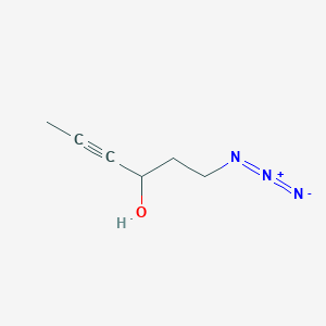 molecular formula C6H9N3O B14184434 1-Azidohex-4-YN-3-OL CAS No. 851113-01-4