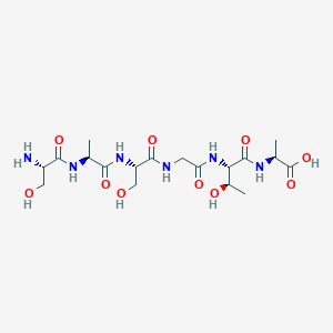 molecular formula C18H32N6O10 B14184441 L-Seryl-L-alanyl-L-serylglycyl-L-threonyl-L-alanine CAS No. 923277-78-5
