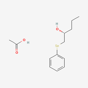 molecular formula C13H20O3Se B14184465 acetic acid;(2R)-1-phenylselanylpentan-2-ol CAS No. 834882-69-8