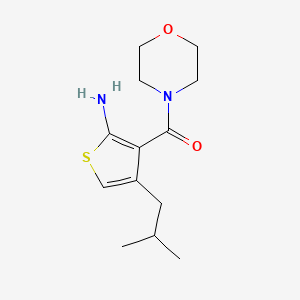 4-(2-Methylpropyl)-3-(morpholine-4-carbonyl)thiophen-2-amine