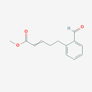 molecular formula C13H14O3 B14184533 Methyl 5-(2-formylphenyl)pent-2-enoate CAS No. 835597-89-2