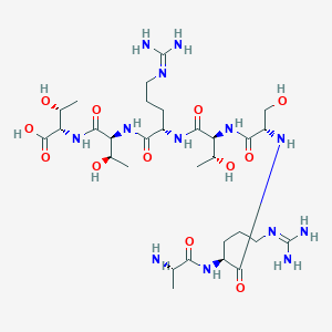 molecular formula C30H57N13O12 B14184548 L-Alanyl-N~5~-(diaminomethylidene)-L-ornithyl-L-seryl-L-threonyl-N~5~-(diaminomethylidene)-L-ornithyl-L-threonyl-L-threonine CAS No. 861136-78-9