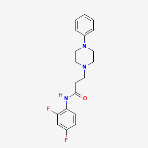molecular formula C19H21F2N3O B14184585 N-(2,4-difluorophenyl)-3-(4-phenylpiperazin-1-yl)propanamide CAS No. 923024-63-9