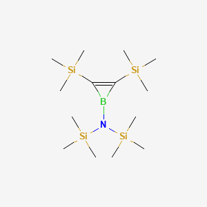 molecular formula C14H36BNSi4 B14184597 N-[2,3-Bis(trimethylsilyl)-1H-boriren-1-yl]-1,1,1-trimethyl-N-(trimethylsilyl)silanamine CAS No. 874659-07-1