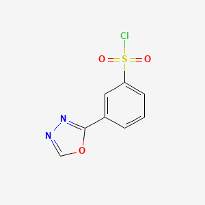 molecular formula C8H5ClN2O3S B1418460 3-(1,3,4-Oxadiazol-2-yl)benzene-1-sulfonyl chloride CAS No. 874881-02-4