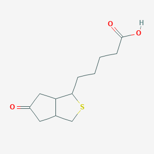 molecular formula C12H18O3S B14184610 5-(5-Oxohexahydro-1H-cyclopenta[c]thiophen-1-yl)pentanoic acid CAS No. 924276-31-3