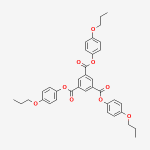 molecular formula C36H36O9 B14184616 Tris(4-propoxyphenyl) benzene-1,3,5-tricarboxylate CAS No. 915289-18-8