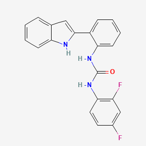 molecular formula C21H15F2N3O B14184643 N-(2,4-Difluorophenyl)-N'-[2-(1H-indol-2-yl)phenyl]urea CAS No. 917966-23-5
