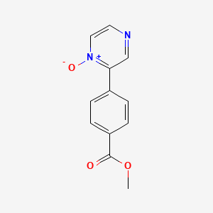 molecular formula C12H10N2O3 B14184644 Methyl 4-(1-oxo-1lambda~5~-pyrazin-2-yl)benzoate CAS No. 922525-10-8