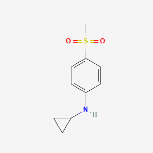 molecular formula C10H13NO2S B1418468 Cyclopropyl-(4-methanesulfonyl-phenyl)-amine CAS No. 1156241-29-0